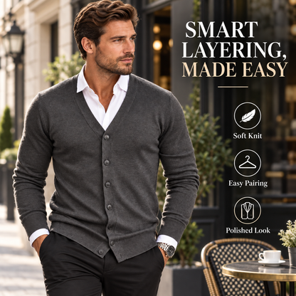 V-Neck Knit Cardigan