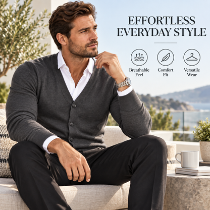 V-Neck Knit Cardigan
