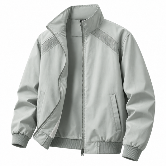 Colorblock Stand-Collar Jacket