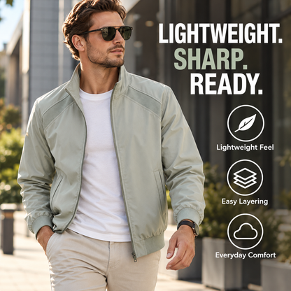 Colorblock Stand-Collar Jacket