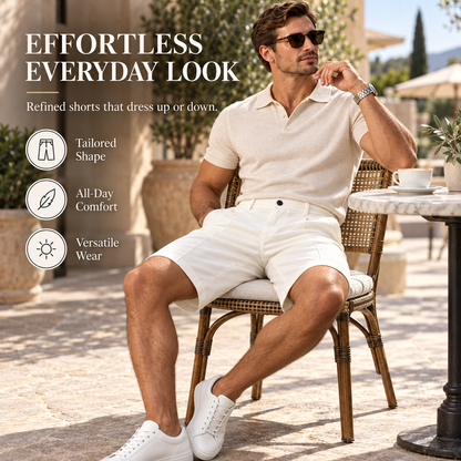 Pleated Tailored Bermuda Shorts