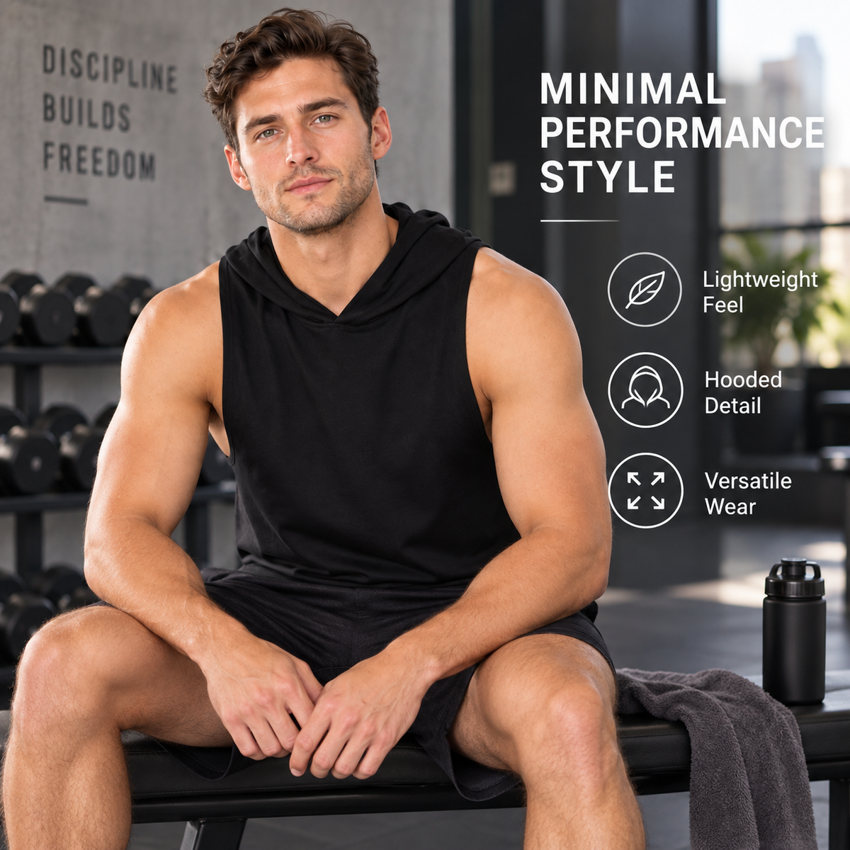 Sleeveless Hooded Training Top